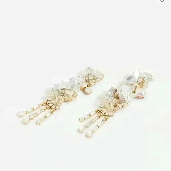 J Crew Crystal & Sequins Drop Earrings - Picture 1 of 3
